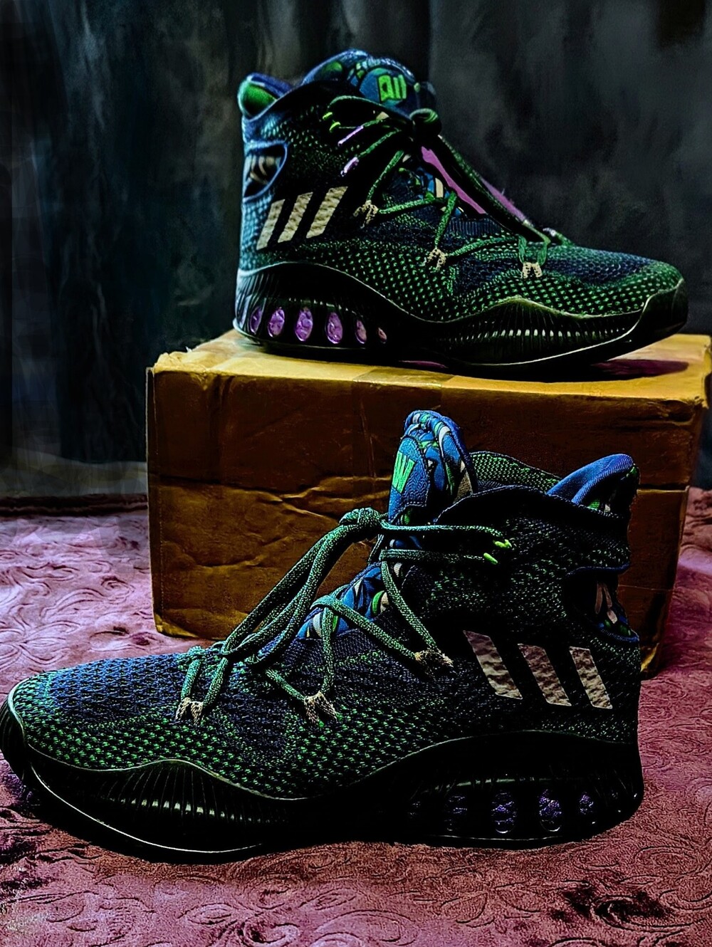 *Adidas* Crazy Explosive Primeknit Andrew Wiggins PE Navy (Custom- Purple Rain)